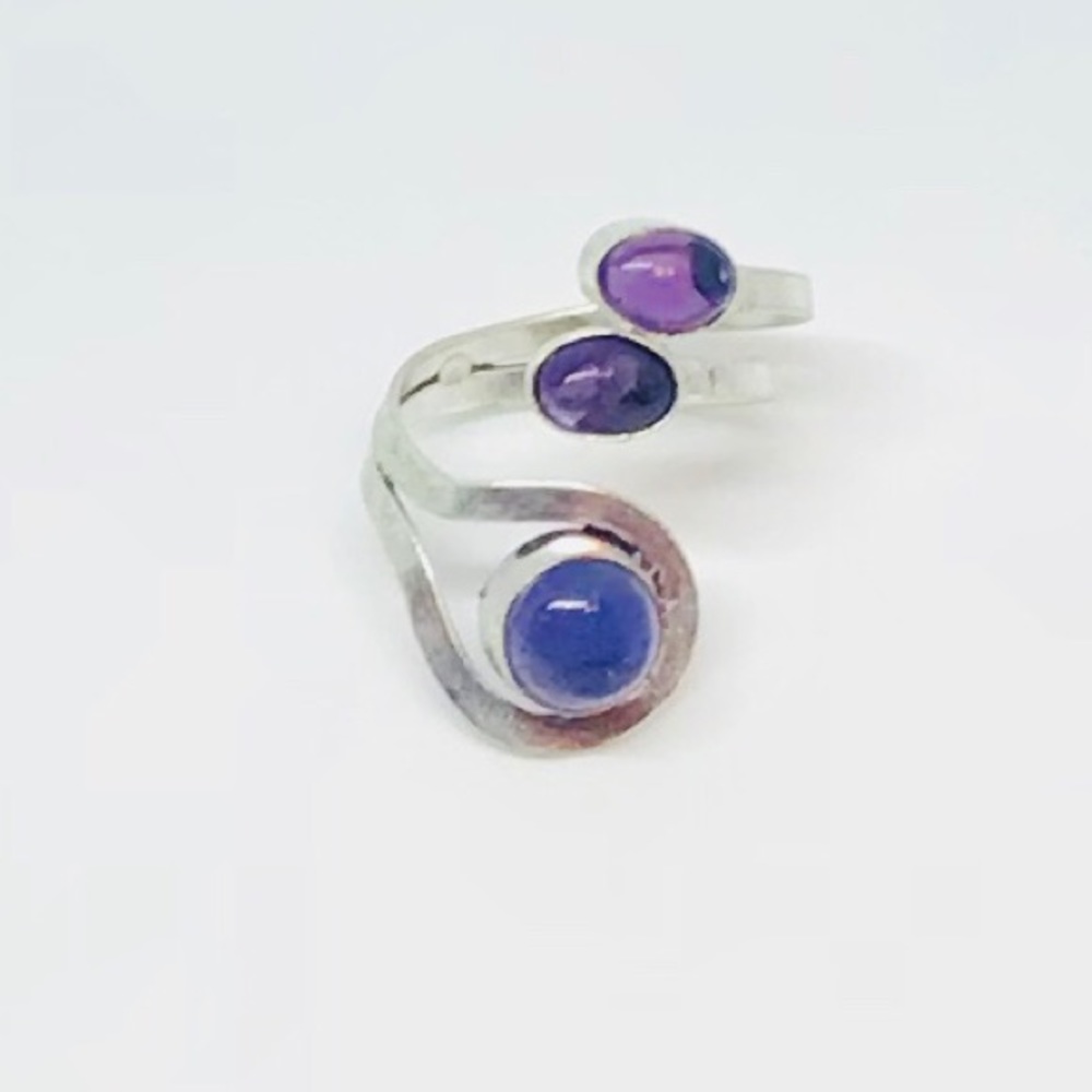 Amethyst three gemstone